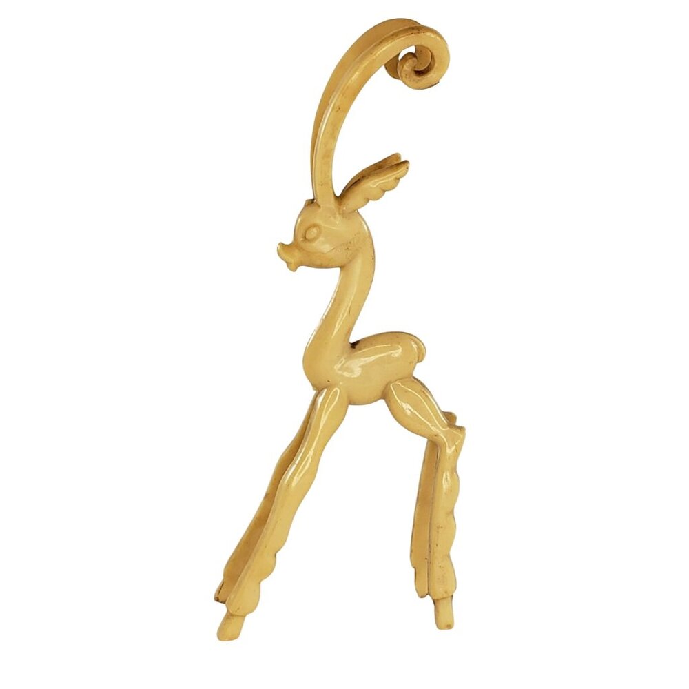 Don Manning Nosco Art Deco Gazelle Antelope Figurine Deer Ibex Mid Century